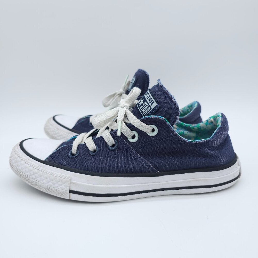 Converse All Star Low Top Sneakers Women US 6 Blue Canvas Lace Up Shoes - Picture 2 of 16